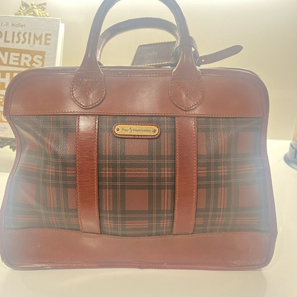 Vintage ralph lauren polo plaid bag